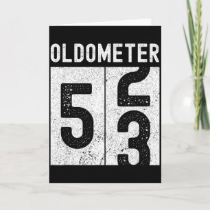 Oldometer 53rd Birthday Funny Retro Turning 53 Yea Card