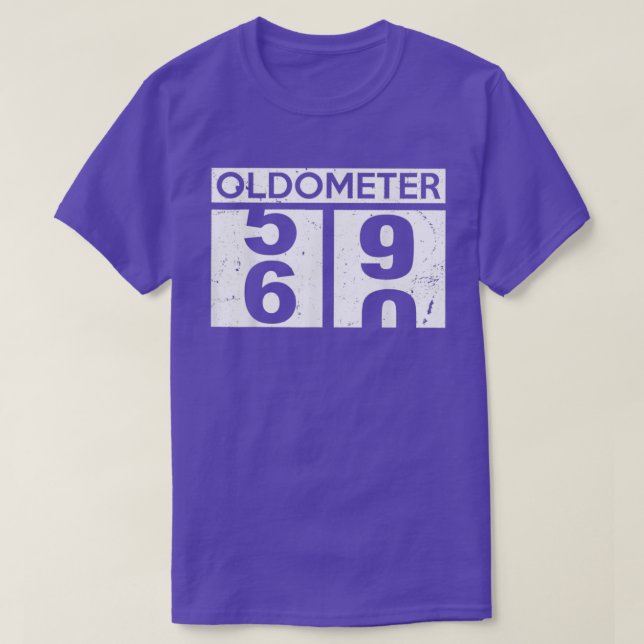 Oldometer 59 60 60th Birthday Funny Men Dad Father T-Shirt (Design Front)