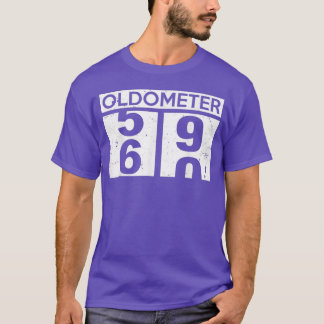 Oldometer 59 60 60th Birthday Funny Men Dad Father T-Shirt