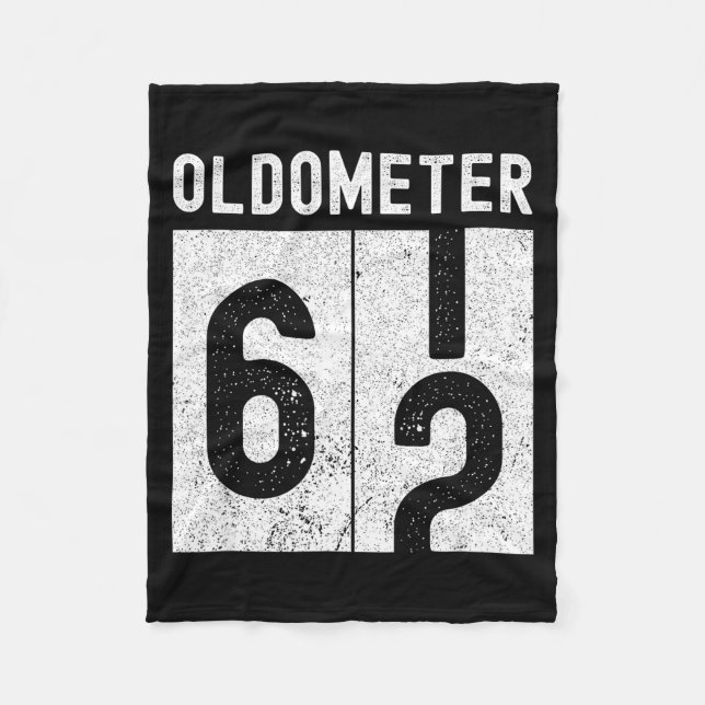 Oldometer 62nd birthday funny retro turning 62 fleece blanket (Front)