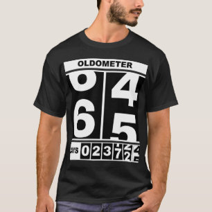 Oldometer 65th Birthday Funny Milestone Odometer S T-Shirt
