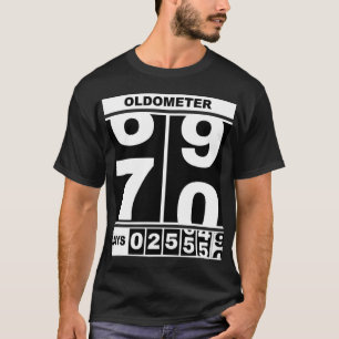 Oldometer 70th Birthday Funny Milestone Odometer S T-Shirt