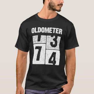 Oldometer 74 Born in 1946 74th Birthday Gift T-Shirt
