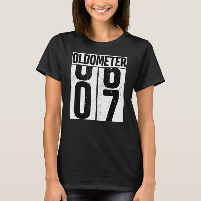 Oldometer 7  7th Birthday Oldometer T-Shirt (Front)