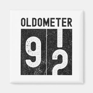 Oldometer 92nd Birthday Funny Retro Turning 92 Yea Magnet