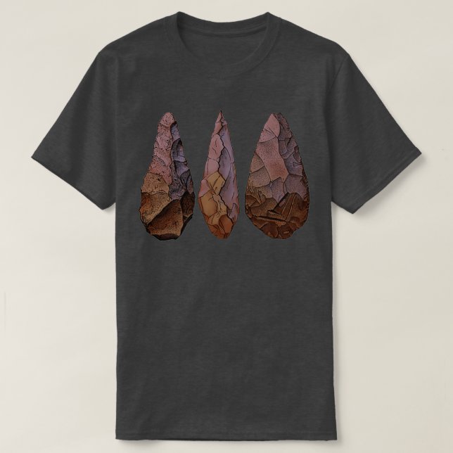 Oldowan HandAxe Lower Paleolithic Period prehistor T-Shirt (Design Front)