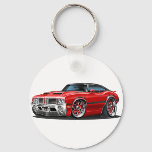 Olds Cutlass 442 Red Car Key Ring