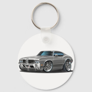 Olds Cutlass Grey Car Key Ring
