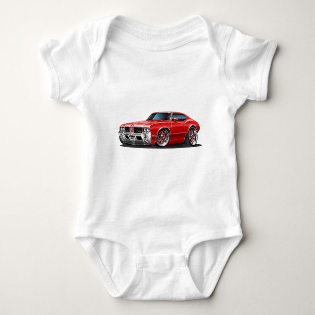 Olds Cutlass Red Car Baby Bodysuit (Front)