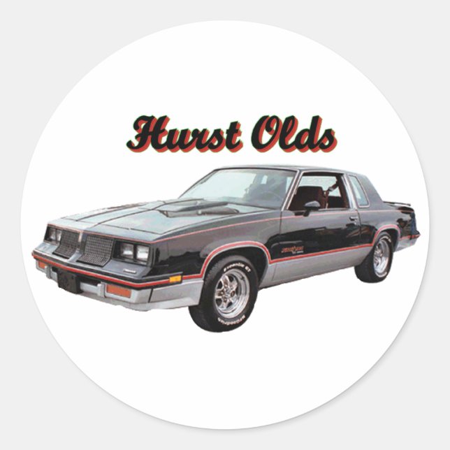 Olds:  Hurst Classic Round Sticker (Front)