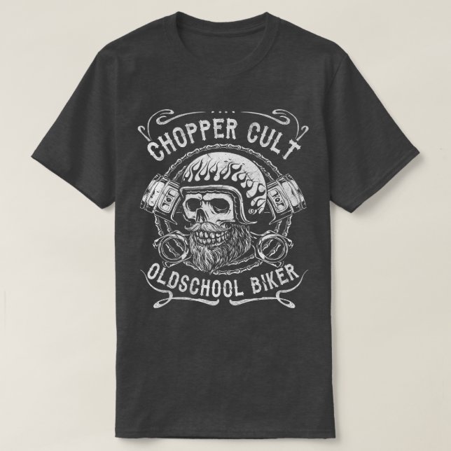 Oldschool Chopper-Cult Cooles Biker Motiv  950 T-Shirt (Design Front)
