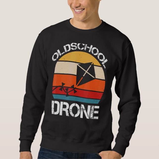 Oldschool Drone  Sky Flying Sweatshirt (Front)