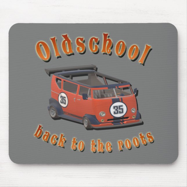 Oldschool Speed - ​Back to the roots! Mouse Pad (Front)