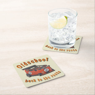 Oldschool Speed - ​Back to the roots! Square Paper Coaster