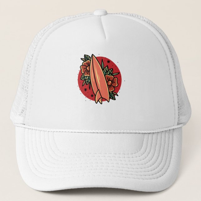 Oldschool Surfing Trucker Hat (Front)