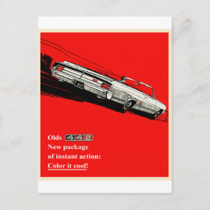 Oldsmobile 442 vintage advertisement postcard
