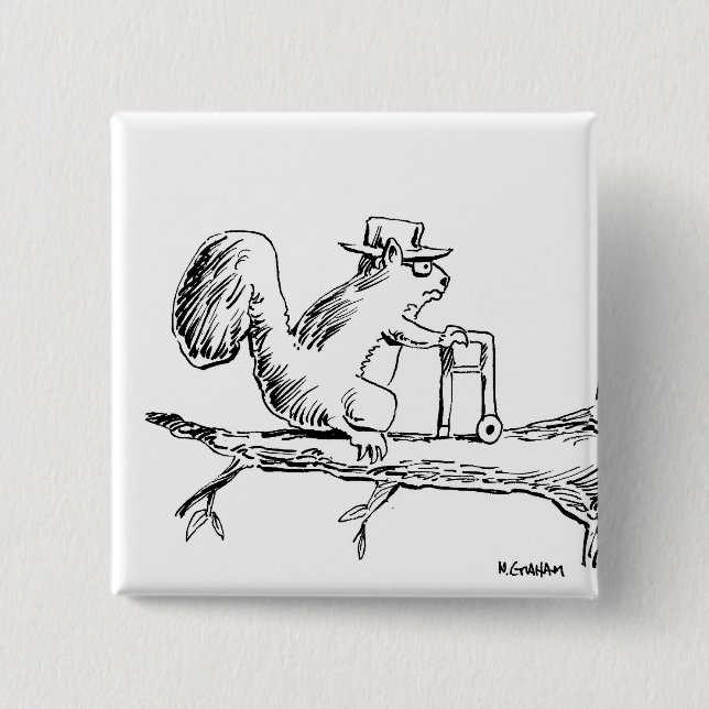 OLDSQUIRREL, GETTIN' ALONG 15 CM SQUARE BADGE (Front)