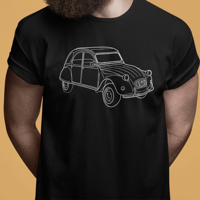 oldtimer 2cv Ente Diagonal Line T-Shirt (Creator Uploaded)
