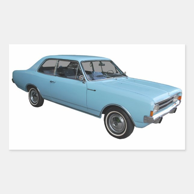 Oldtimer Opel Rekord Rectangular Sticker (Front)