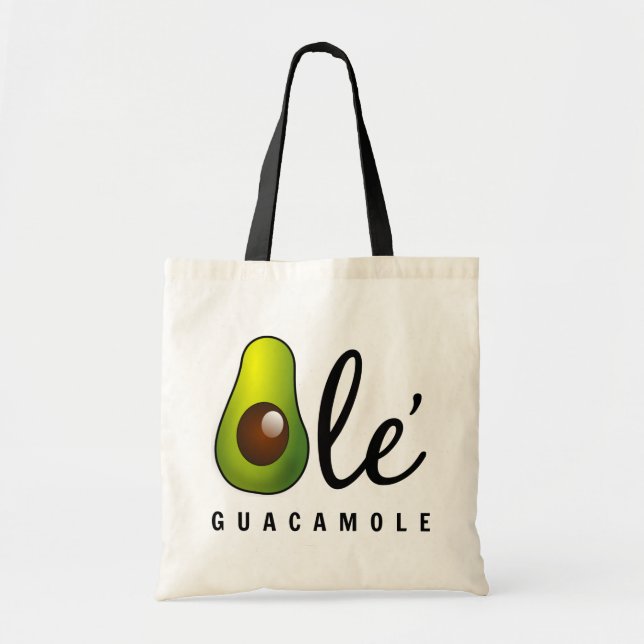 Ole Guacamole Avocado Humour Tote Bag (Front)