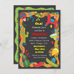 Ole! Mexican Fiesta Party Invitation