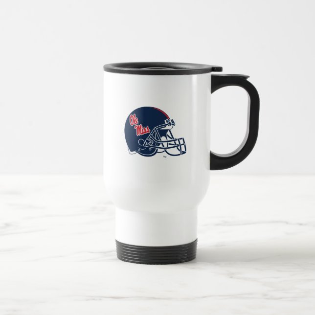 Ole Miss Football Helmet | Dark Blue Travel Mug (Right)