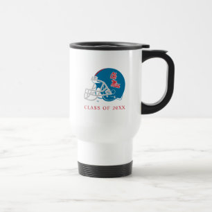 Ole Miss Football Helmet   Light Blue Travel Mug