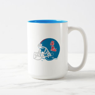 Ole Miss Football Helmet   Light Blue Two-Tone Coffee Mug