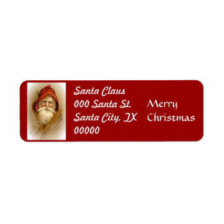 Ole Saint Nick Vintage Return Address Labels