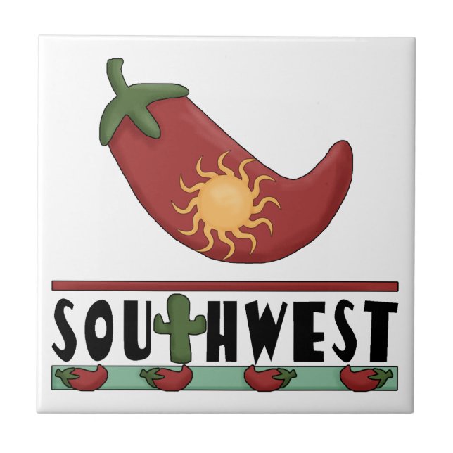 Ole! Sun Stuffed Red Chilli Pepper - Chile Relleno Tile (Front)