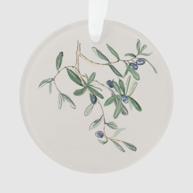 Olea Europana - Black Olive Ornament (Front)
