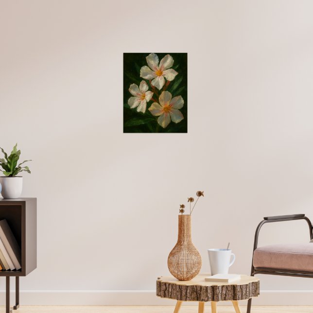 Oleander: Toxic Elegance Impressionist Oil Art Poster (Living Room 3)
