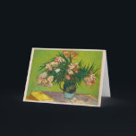 Oleanders, Vincent van Gogh Card<br><div class="desc">For Van Gogh, oleanders were joyous, life-affirming flowers that bloomed inexhaustibly and were always putting out strong new shoots. In this painting of August 1888 the flowers fill a majolica jug that the artist used for other still lifes made in Arles. Customise it with your own details. For further customisation,...</div>