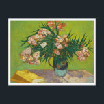 Oleanders, Vincent van Gogh Postcard<br><div class="desc">For Van Gogh, oleanders were joyous, life-affirming flowers that bloomed inexhaustibly and were always putting out strong new shoots. In this painting of August 1888 the flowers fill a majolica jug that the artist used for other still lifes made in Arles. Customise it with your own details. For further customisation,...</div>