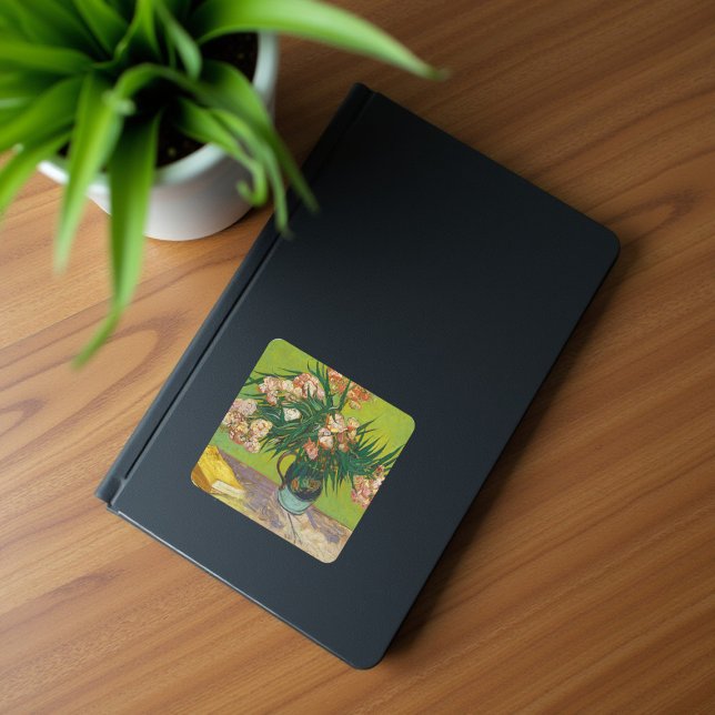 Oleanders, Vincent van Gogh Square Sticker (Creator Uploaded)