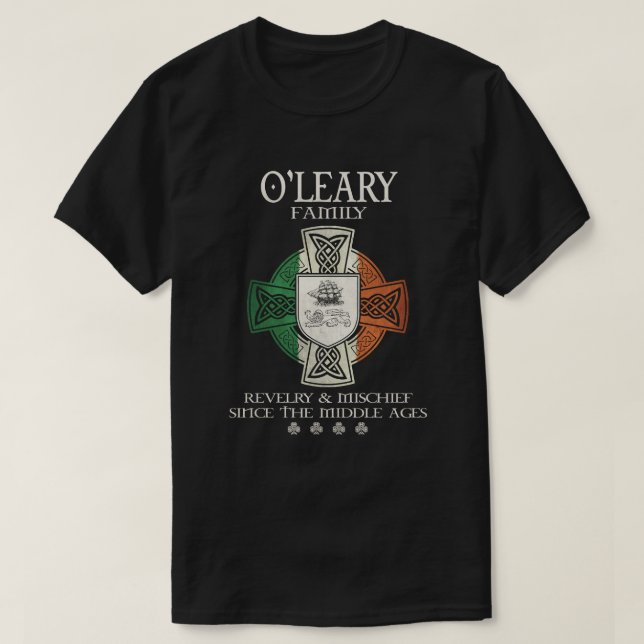 O'Leary Family Ireland O'Leary surname T-Shirt (Design Front)