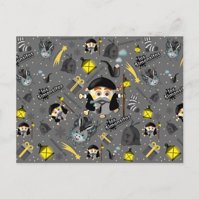 Olentzero vasco Eguberri on by Simonsitos Holiday Postcard (Front)