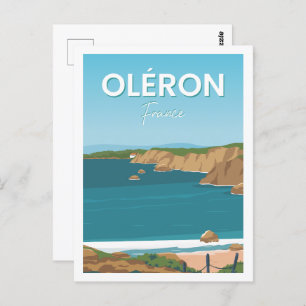 Oleron France Famous Travel Place Illustration Postcard