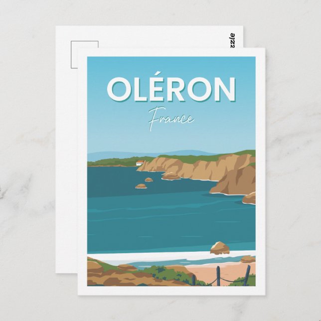 Oleron France Famous Travel Place Illustration Postcard (Front/Back)