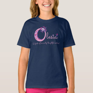 Olesia girls name and meaning O monogram shirt
