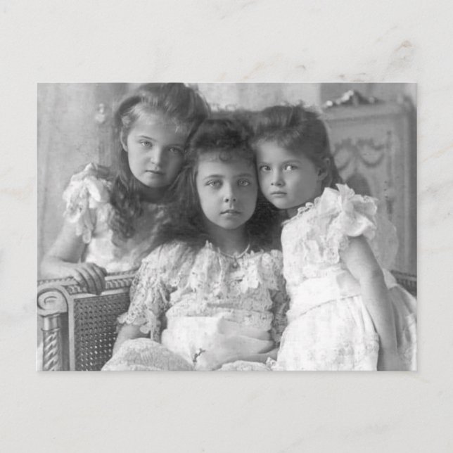 Olga and Tatiana of Russia with Elisabeth of Hesse Postcard (Front)