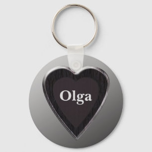 Olga Heart Keychain by 369MyName