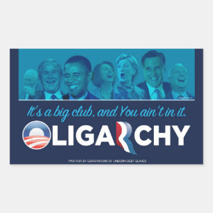 Oligarchy 2012 rectangular sticker