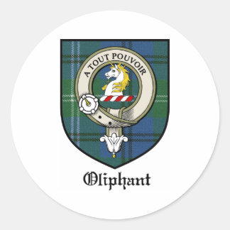Oliphant Clan Crest Badge Tartan Classic Round Sticker