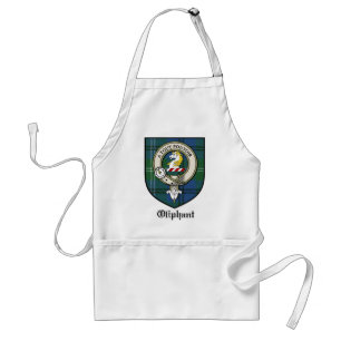 Oliphant Clan Crest Badge Tartan Standard Apron