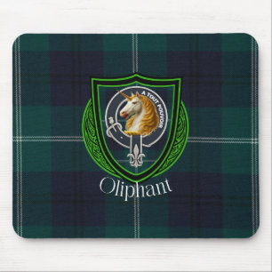 Oliphant Scottish Clan Tartan and Crest Mouse Pad
