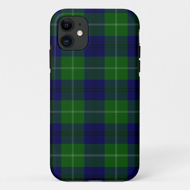 Oliphant tartan blue green plaid Case-Mate iPhone case (Back)