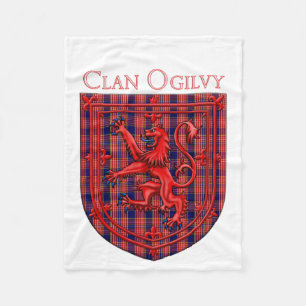 Oliphant Tartan Scottish Plaid Lion Rampant Fleece Blanket