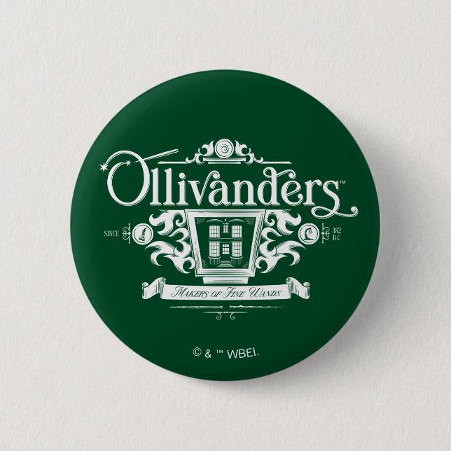 OLIVANDERS™ Makers of Fine Wands 6 Cm Round Badge (Front)