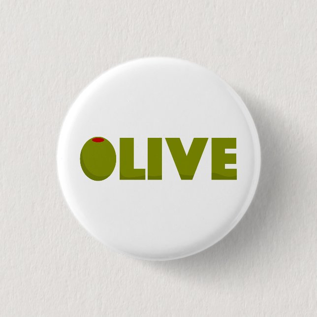 Olive 3 Cm Round Badge (Front)